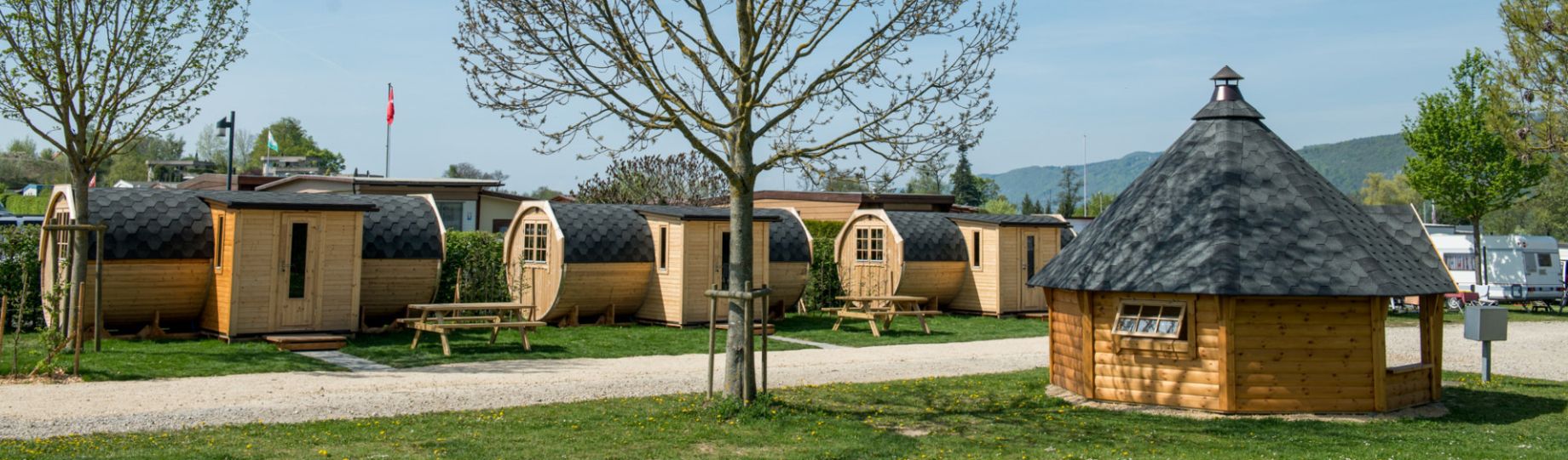 city of Barrel-shaped cabins